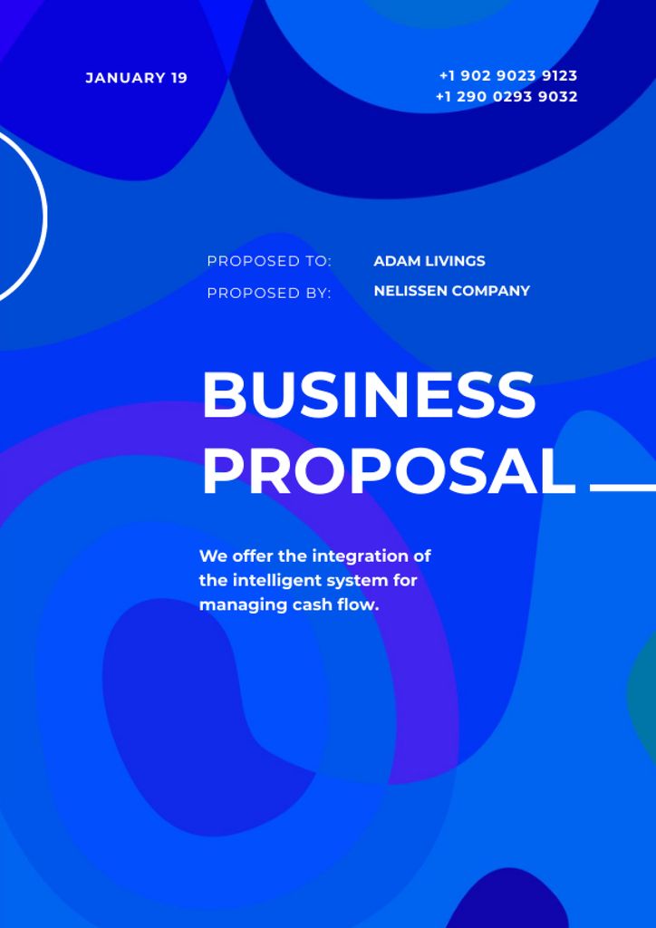 Business payment software managing offer Proposal Design Template