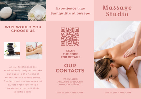Massage Center Services Offer Brochure Design Template