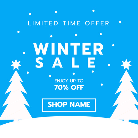 Limited Time Winter Sale Offer Instagram Design Template