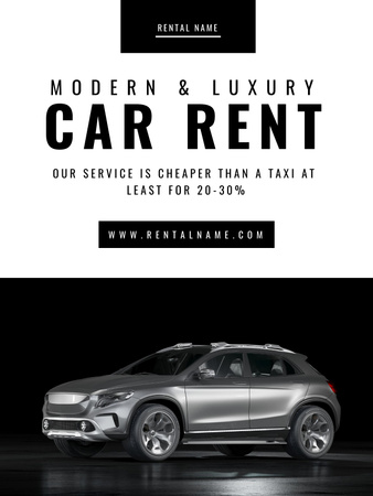 Designvorlage Car Rental Services Offer für Poster US