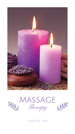 Plantilla de diseño de Massage Therapy Offer with Aroma Candles Instagram Story 