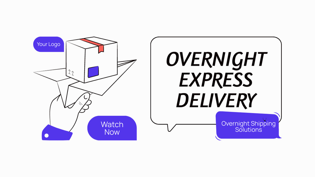 Order Our Overnight Express Delivery Youtube Thumbnail Modelo de Design