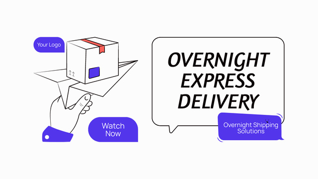 Plantilla de diseño de Order Our Overnight Express Delivery Youtube Thumbnail 