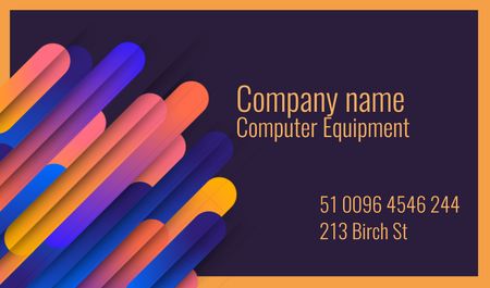 Modèle de visuel Computer Equipment Company Information Card - Business card