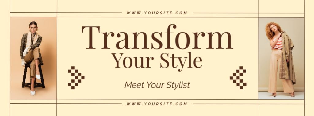 Transform Your Look with Professional Stylist Facebook cover Modelo de Design