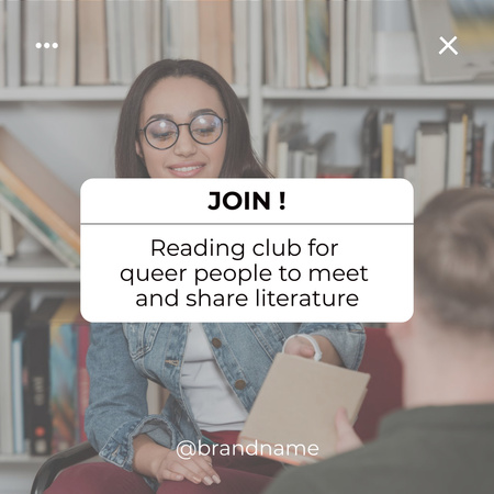 Template di design Reading Club For Queer People Instagram