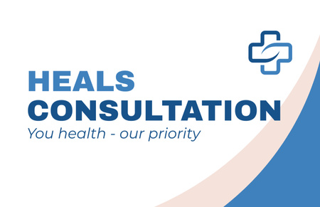 Healthcare Consultations Ad Business Card 85x55mm Design Template