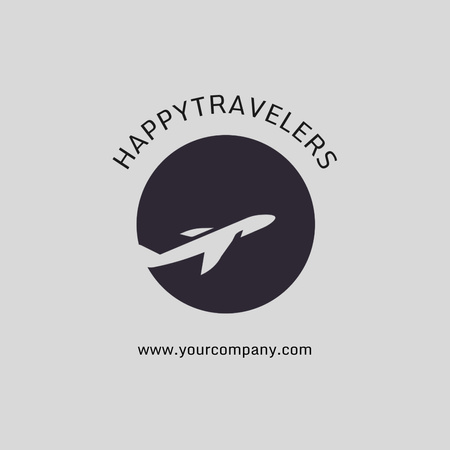 Platilla de diseño Minimalist Simple Design of Flights Offer Animated Logo