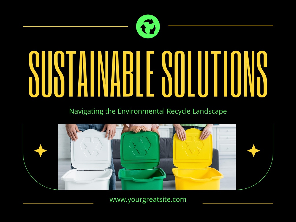 Plantilla de diseño de Sustainable Solutions for Recycling Businesses Presentation 