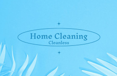 Home Cleaning Services Offer on Blue