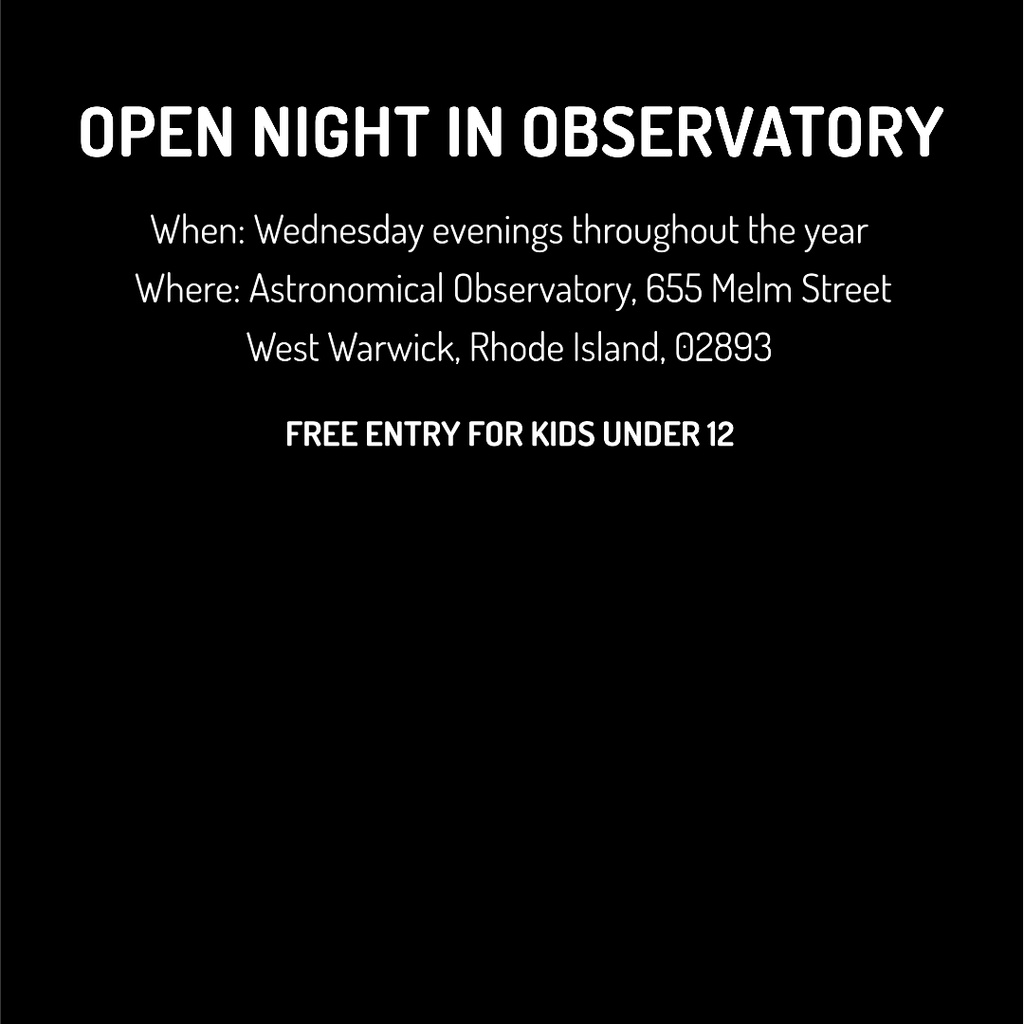 Open night in Observatory Instagram Πρότυπο σχεδίασης