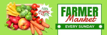 Modèle de visuel Légumes de ferme de couleur vert vif - Email header