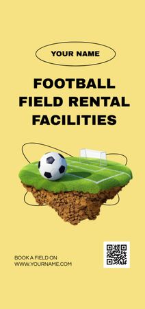 Football Field Rental Facilities Ad Flyer DIN Large – шаблон для дизайну