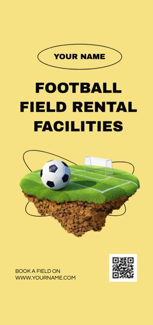 Football Field Rental Facilities Ad Flyer DIN Large Πρότυπο σχεδίασης