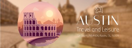 Template di design Rome famous travelling spots Facebook Video cover