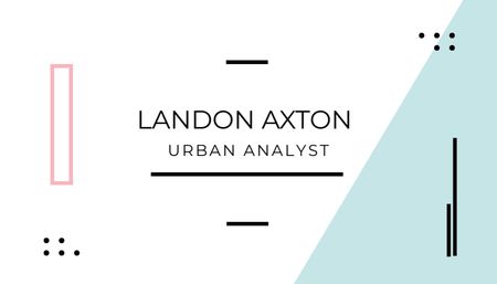 Urban Analyst Contacts on White Business Card US Šablona návrhu