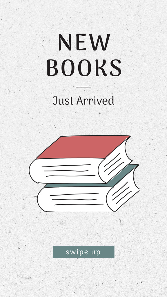 New Books Ad with Illustration Instagram Story – шаблон для дизайну