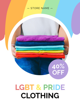 LGBT Clothing Offer Poster 36x48in Design Template