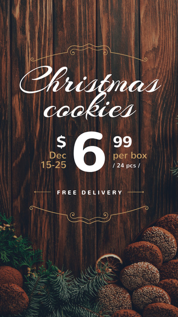 Christmas Cookies Holiday Offer Instagram Story Tasarım Şablonu