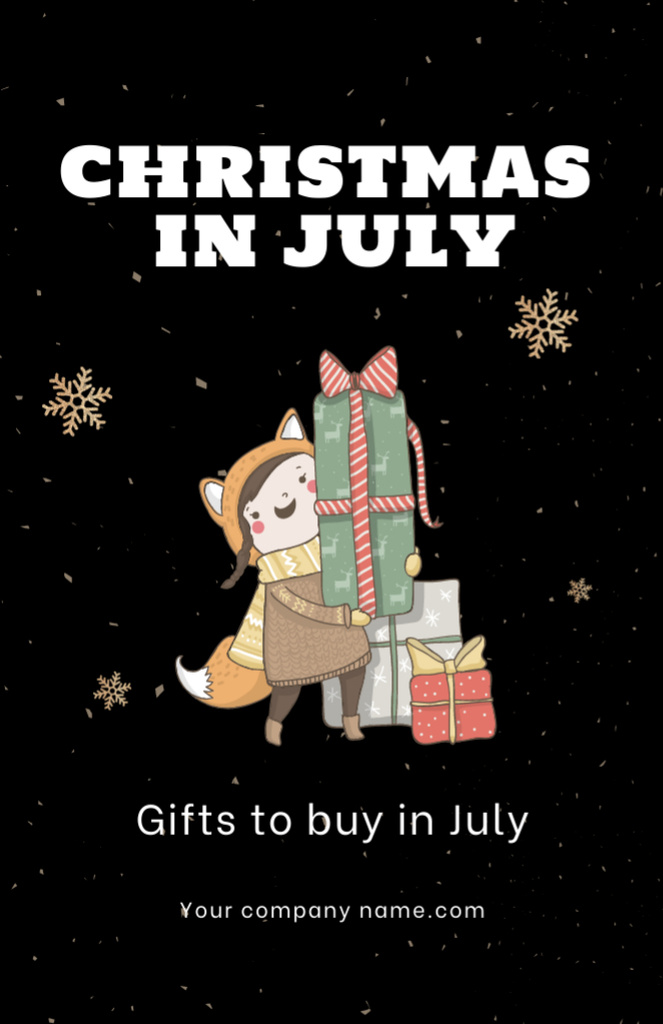 Ontwerpsjabloon van Flyer 5.5x8.5in van Savoring Joys of Celebrating July Christmas