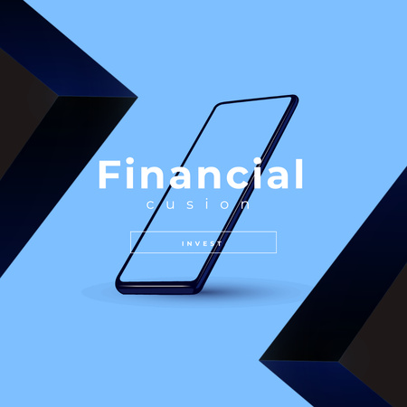 Template di design Financial investment Ad with Modern Smartphone Animated Post