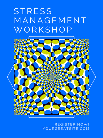 Stress Management Lecture Offer with Multicolored Kaleidoscope Poster US Design Template