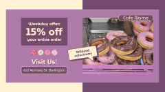 Glazed Donuts Takeaway In Cafe With Discount