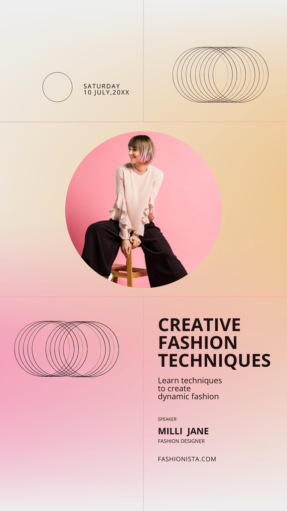 Creative Fashion Techniques From Fashion Designer Instagram Story Modelo de Design