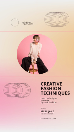 Designvorlage Kreative Modetechniken vom Modedesigner für Instagram Story