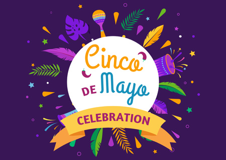 Cinco de Mayo Celebration Postcard Design Template