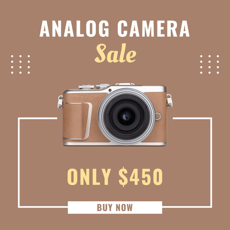 Designvorlage Analoge Kamera zu verkaufen für Instagram