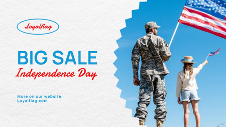 USA Independence Day Sale Announcement Full HD video Design Template