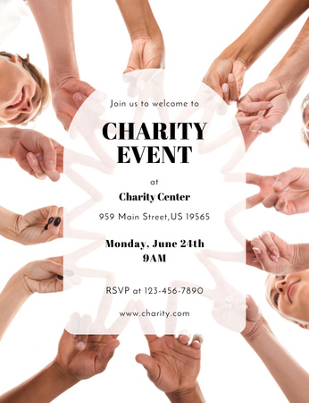 Charity Event for Everybody Invitation 13.9x10.7cm Design Template