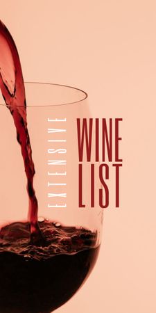 Splash of Wine in Glass Graphic Tasarım Şablonu