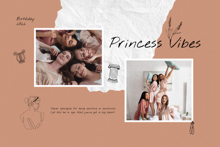 Template di design Attractive Girls on Home Party Mood Board