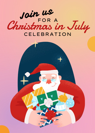 Christmas Celebration in July Flayer Design Template
