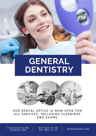Template di design Dental Services Offer Poster