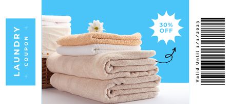 Platilla de diseño Offer Discounts on Laundry Service Coupon 3.75x8.25in