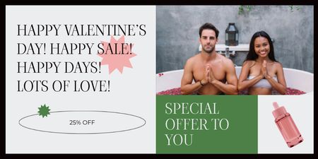 Ontwerpsjabloon van Twitter van Special Offer for Valentine's Day