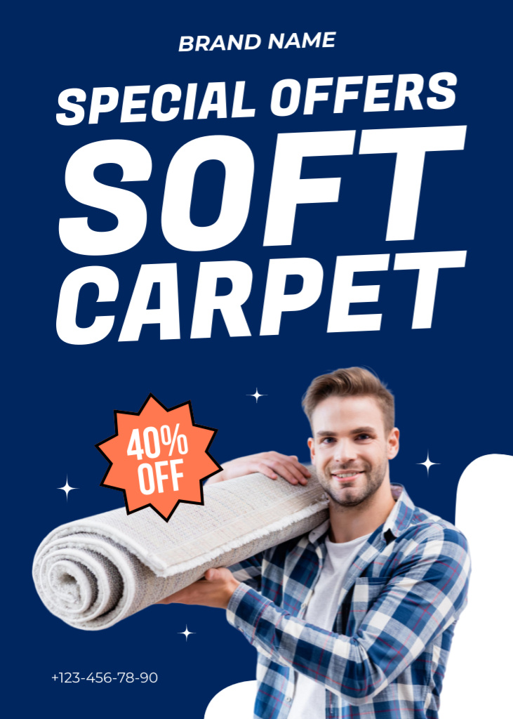 Soft Carpet Special Offers Flayerデザインテンプレート