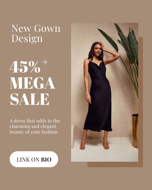 Clothes Sale with Big Discount Instagram Post Vertical Design Template