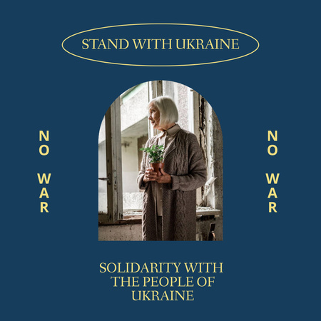 Modèle de visuel Stand with Ukraine - Instagram