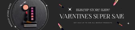 Szuper akciós kozmetikumok Valentin-napra Ebay Store Billboard tervezősablon