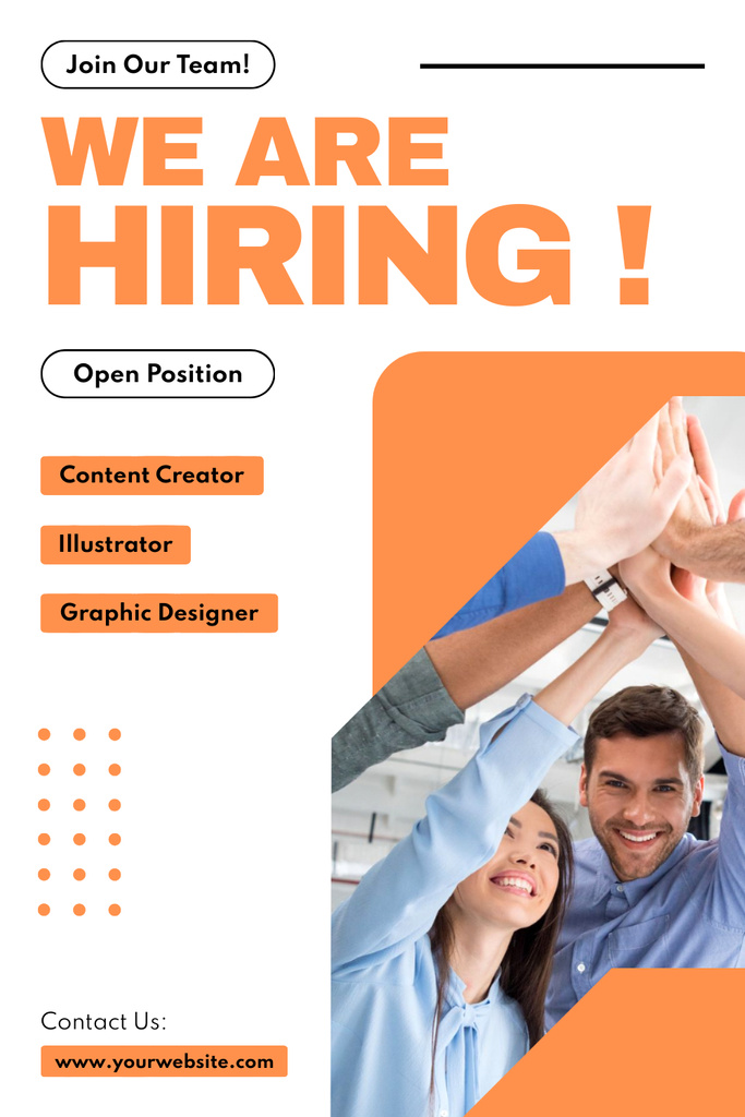 Template di design Hiring Ad Layout with Photo Pinterest