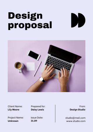 Web Designer Services Offer Proposal Modelo de Design