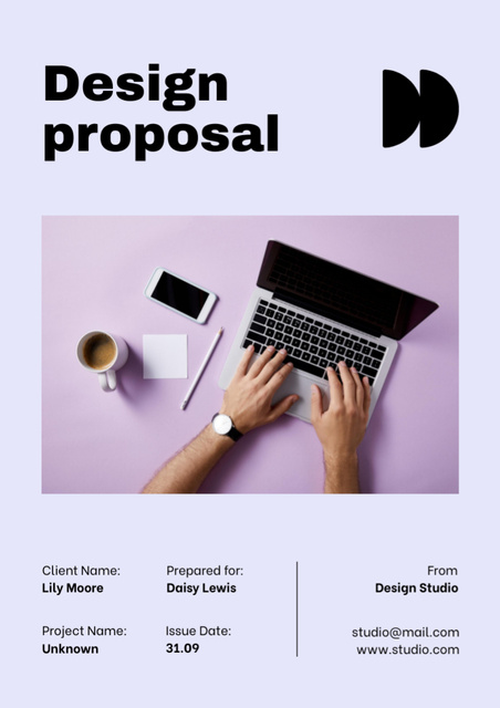 Designvorlage Web Designer Services Offer für Proposal