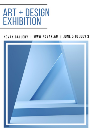 Art Exhibition announcement Contrast Dots Pattern Flyer A4 Design Template