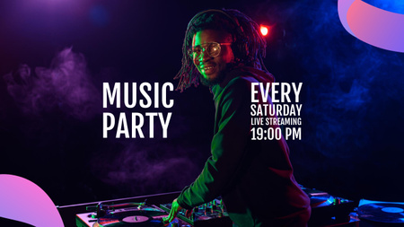 Live Streaming of Music Party Youtube Design Template