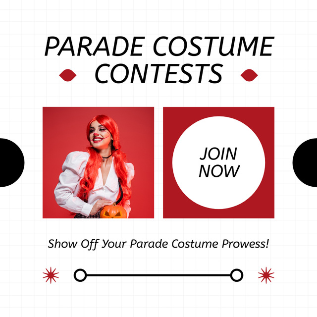 Ontwerpsjabloon van Instagram AD van Parade Costume Contest In Amusement Park