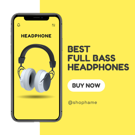 Best Headphones and Smartphone Purchase Offer Instagram Design Template